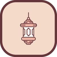 Lantern Line filled sliped Icon vector