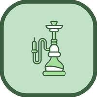 hookah Line filled sliped Icon vector