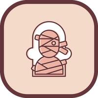 Mummy Line filled sliped Icon vector