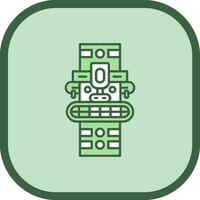Totem Line filled sliped Icon vector