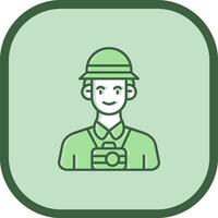 Visitor Line filled sliped Icon vector