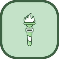 Torch Line filled sliped Icon vector