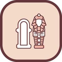 Sarcophagus Line filled sliped Icon vector