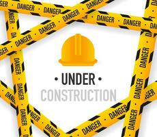 Flat illustration under construction for site design. Vector banner. Web banner