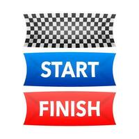 Start finish flag and banner for concept design. Illustration concept. Vector illustration.