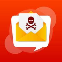 Virus message in flat style. Vector design. Flat design. Vector graphic.