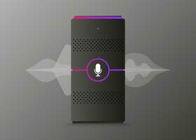 Voice assistant, great design for any purposes. Technology object. Abstract background. Vector illustration.