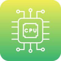 icono de vector de cpu