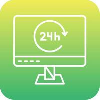 24 Hours Vector Icon