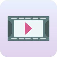 vídeo carrete vector icono