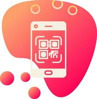 teléfono inteligente qr código vector icono