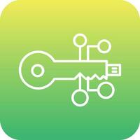 digital key Vector Icon