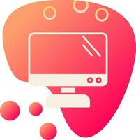 icono de vector de pantalla de monitor