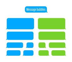 Flat Messages Bubbles. Chat interface. Message bubbles vector