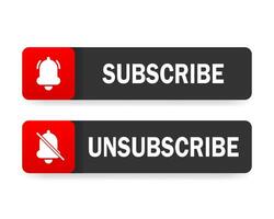 Text Box and Subscribe Button Template with the notification bell icon. vector