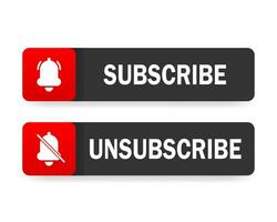 Text Box and Subscribe Button Template with the notification bell icon. vector
