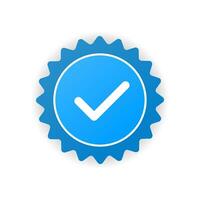 Approved certified icon. Certified seal icon vector