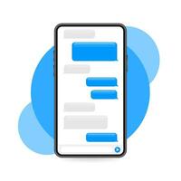 Flat Messages Bubbles. Chat interface. Message bubbles. vector