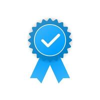 Approved certified icon. Certified seal icon vector