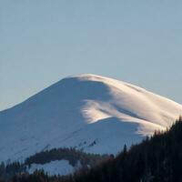 Winter mountains landscape frozen peak glacier photo