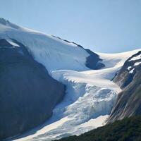 Winter mountains landscape frozen peak glacier photo