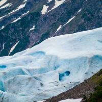 Winter mountains landscape frozen peak glacier photo