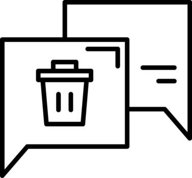 Eliminar mensaje vector icono