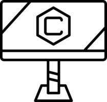 icono de vector de computadora