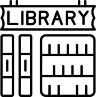 icono de vector de biblioteca