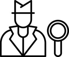 icono de vector de detective