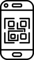 icono de vector de código qr