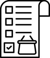 Shopping List Vector Icon