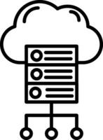 Cloud Server Vector Icon