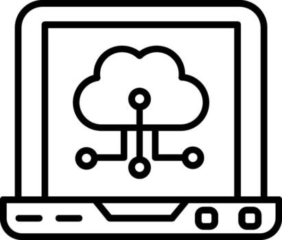 icono de vector de computación en la nube