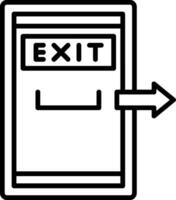 Exit Door Vector Icon