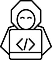 icono de vector de hacker