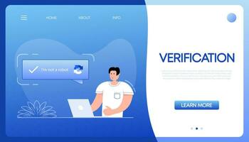 Verification people. Digital security concept. Isometric illustration vector