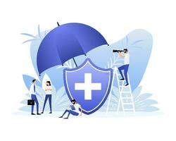 Health Insurance concept. Insurance policy. Money Guarantee. Vector illustration.