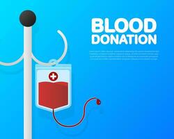 Abstract brochure with red blood donation for medical design. Vector illustration design