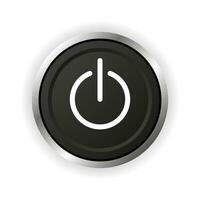 Power Button icon. Button in flat style. Vector illustration.