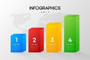 Business infographic, data visualization. Square frame. Simple infographic design template. Vector illustration.