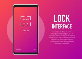 Screen Lock. PInterface for lock screen or enter password pages. Vector illustration.