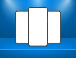 Icon with blue mobile ui and ux design on red background for web design. App interface template. vector