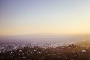 Summer sunset over Los Angeles photo