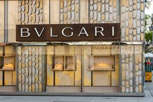 Los Angeles, CA - Apr 19, 2023 - Sign of the Bulgari store on Rodeo drive photo