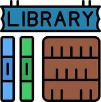 icono de vector de biblioteca