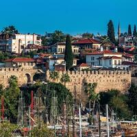 general top view of Kaleici and historical harbour of Antalya, Turkey photo