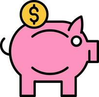 Piggy Bank Vector Icon