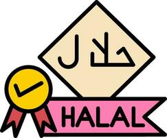 icono de vector halal