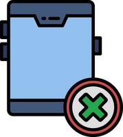 No Cellphone Vector Icon